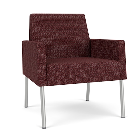 Mystic Lounge Reception Guest Chair, Silver, RF Nebbiolo Upholstery